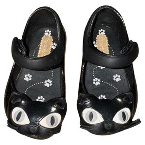 Mini Melissa Black Cat Kids Shoes size 5